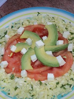 Una foto de Ensalada de repollo tricolor