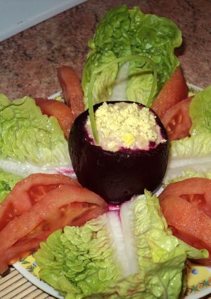 Una foto de Canastillos de betarragas rellenas I