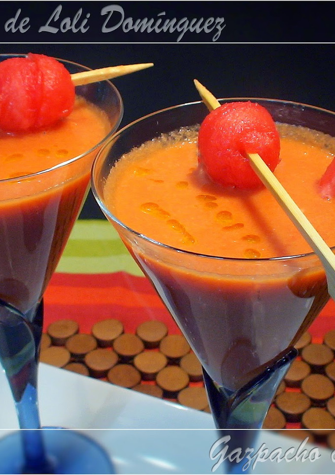 Una foto de Gazpacho con sandía