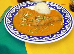 Una foto de Pollo en Pipian mexicano