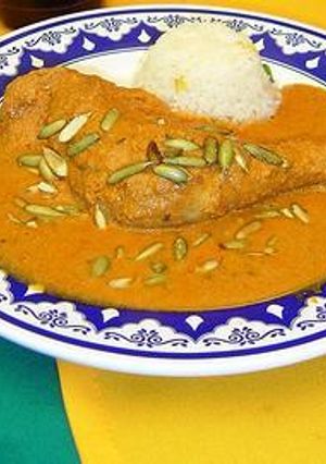 A picture of Chicken in Mexican Pipian Sauce.