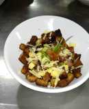 Ensalada de champiñones y queso