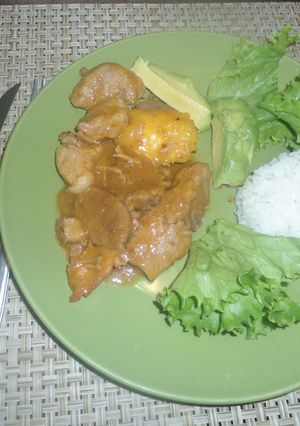 Una foto de Costillas de puerco en mostaza