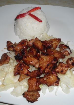 Una foto de Carne de puerco con jengibre De Japon