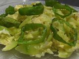 Calabacin dorado con cebolla y pimiento