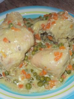 Una foto de Pollo a la chela