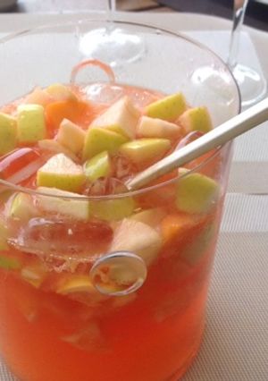 A picture of Cava Sangria with Cointreau.