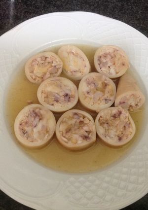Una foto de Calamares rellenos de gambas AMC
