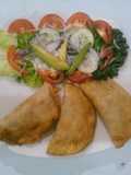 Empanadas de guisado de camarón