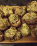 Champiñones rellenos de queso crema y ciboulette