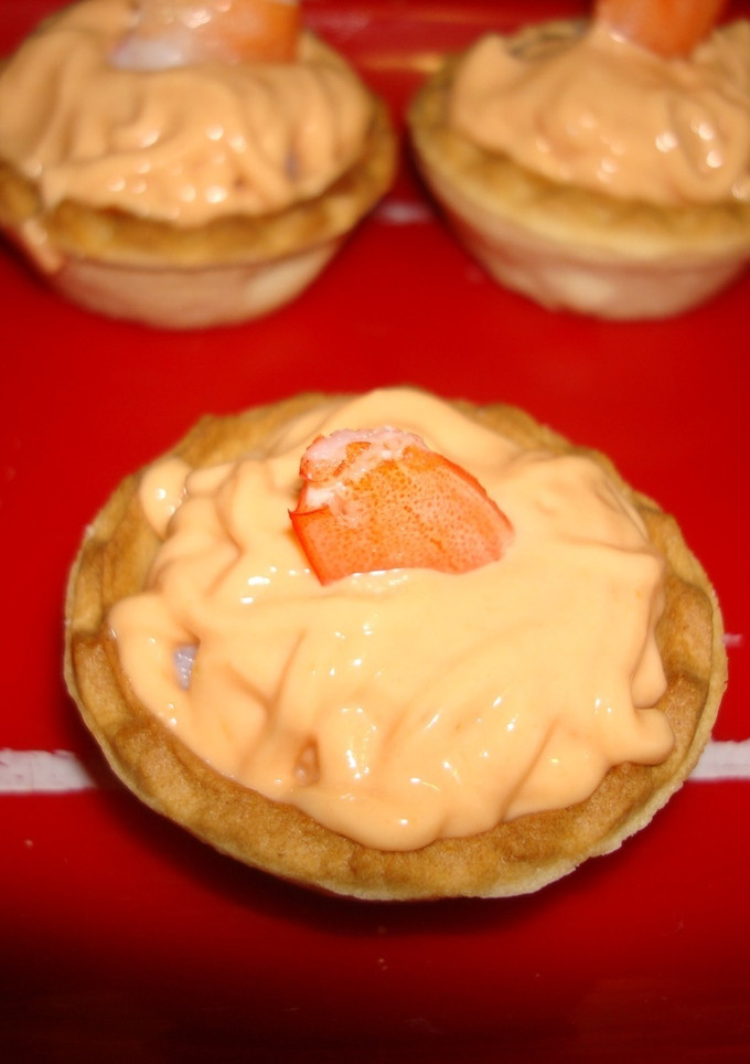 Una foto de Tartaletas de salmorejo