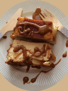 Una foto de Dulce de queso mascarpone con manzana