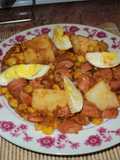 Guiso de salchichas tipo tomaticán