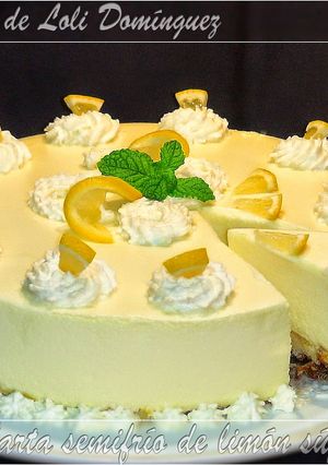 Una foto de Tarta semifrío de limón súper fácil