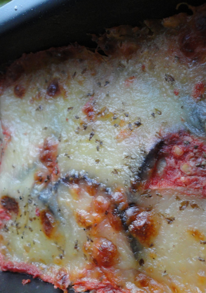 Una foto de Pastel de berenjena asada con mozzarella