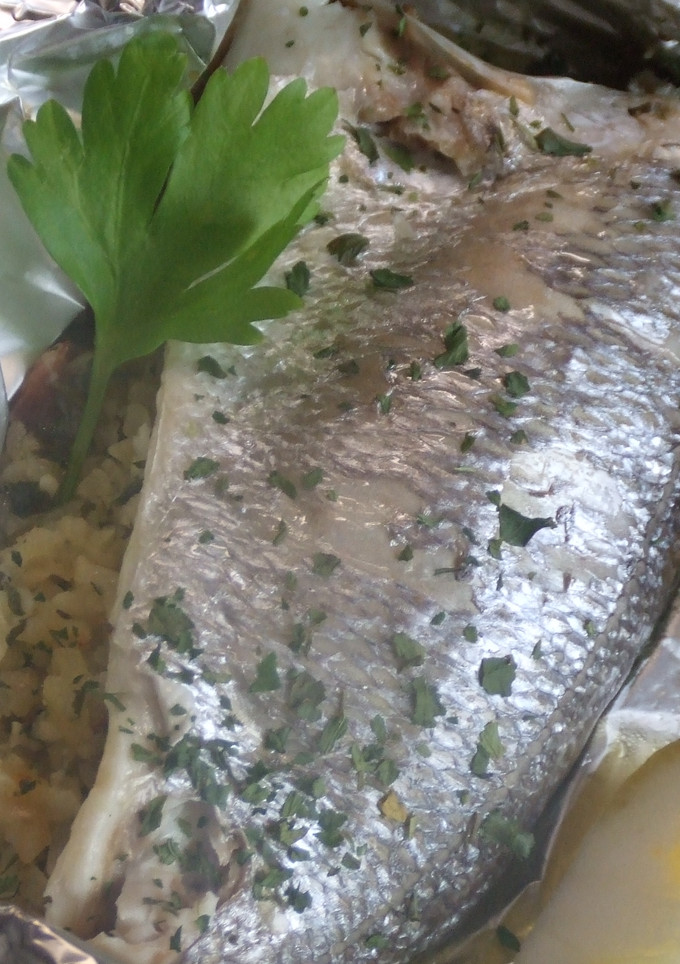 Una foto de Doradas rellenas con azafrán
