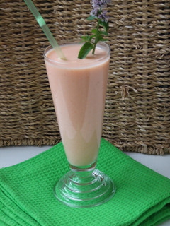 Una foto de Smoothie de melón cantalupo apto para diabéticos