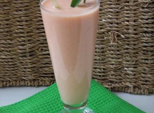 Una foto de Smoothie de melón cantalupo apto para diabéticos