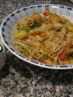 Una foto de Verduras al wok