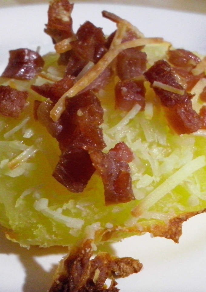 Una foto de Patatas al horno gratinadas con jamón