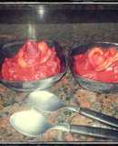 Helado de frutilla natural