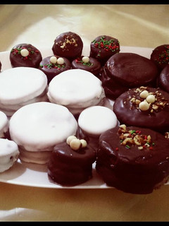 Una foto de Alfajores de chocolate y dulce de leche