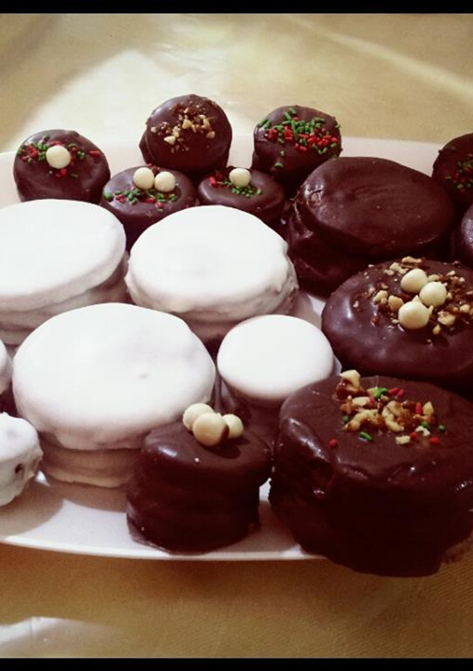 Una foto de Alfajores de chocolate y dulce de leche