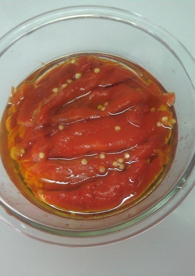 Una foto de Pimientos rojos asados en microondas (Penchi)