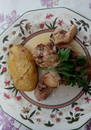 Una foto de Pollo asado en olla rápida