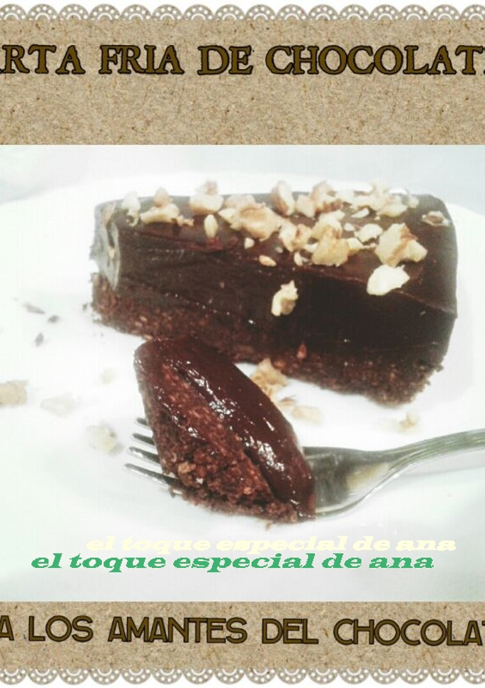 Una foto de Tarta fria de chocolate