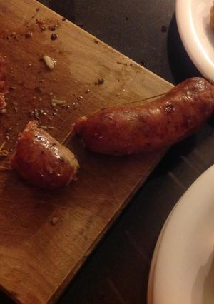 Una foto de Choripán con chimichurri