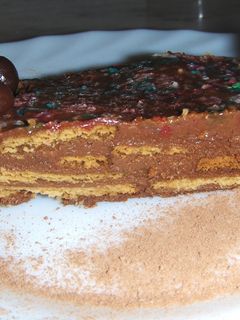 Una foto de Tarta de galleta chocolateada