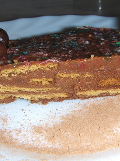 Una foto de Tarta de galleta chocolateada