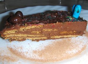 Una foto de Tarta de galleta chocolateada