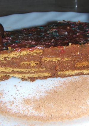 Una foto de Tarta de galleta chocolateada
