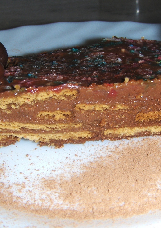 Una foto de Tarta de galleta chocolateada