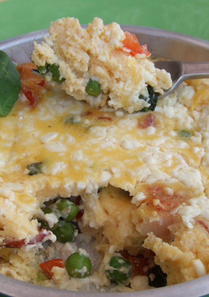 Una foto de Pastel de verduras y huevos al horno