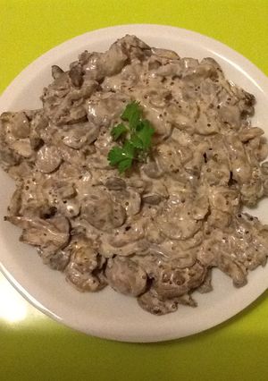 Foto principal de Champiñones con crema y mostaza antigua
