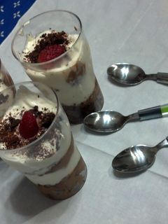 Una foto de Copa de chocolate y crema