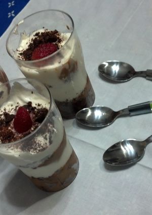 Una foto de Copa de chocolate y crema