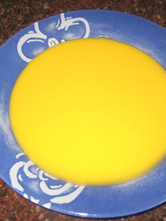 Una foto de Crema fria de calabaza