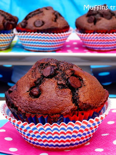 Una foto de Muffins triple chocolate