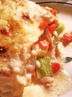 Una foto de Lasagna vegetariana con atún