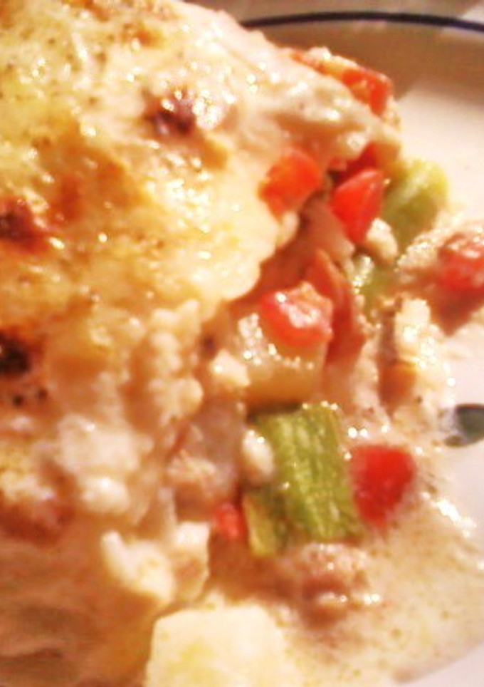Una foto de Lasagna vegetariana con atún