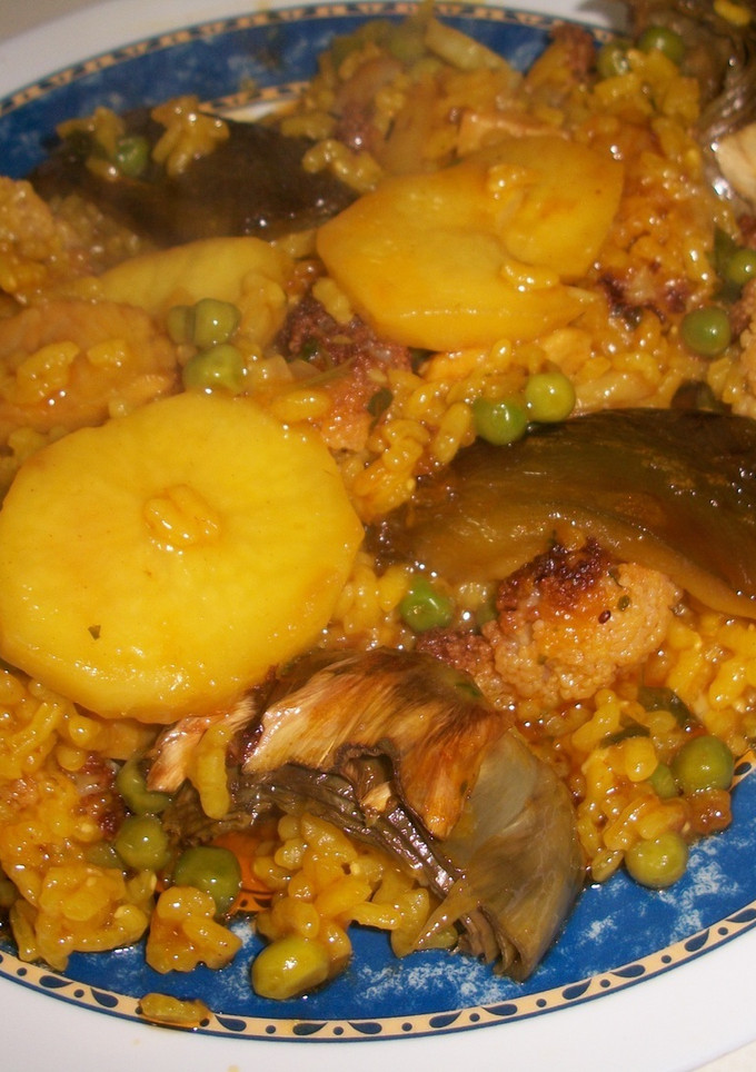Una foto de Arroz pava con coliflor y verduras
