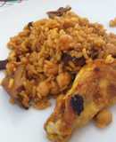 Arroz al horno con pollo y setas