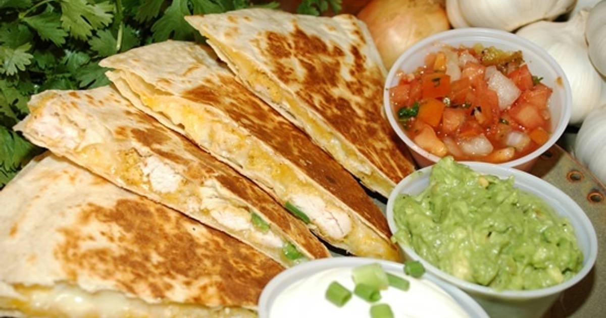 Quesadilla de pollo y bacon Receta de Diana Luu Cookpad