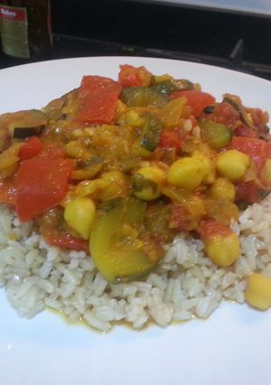 Una foto de Curry vegano
