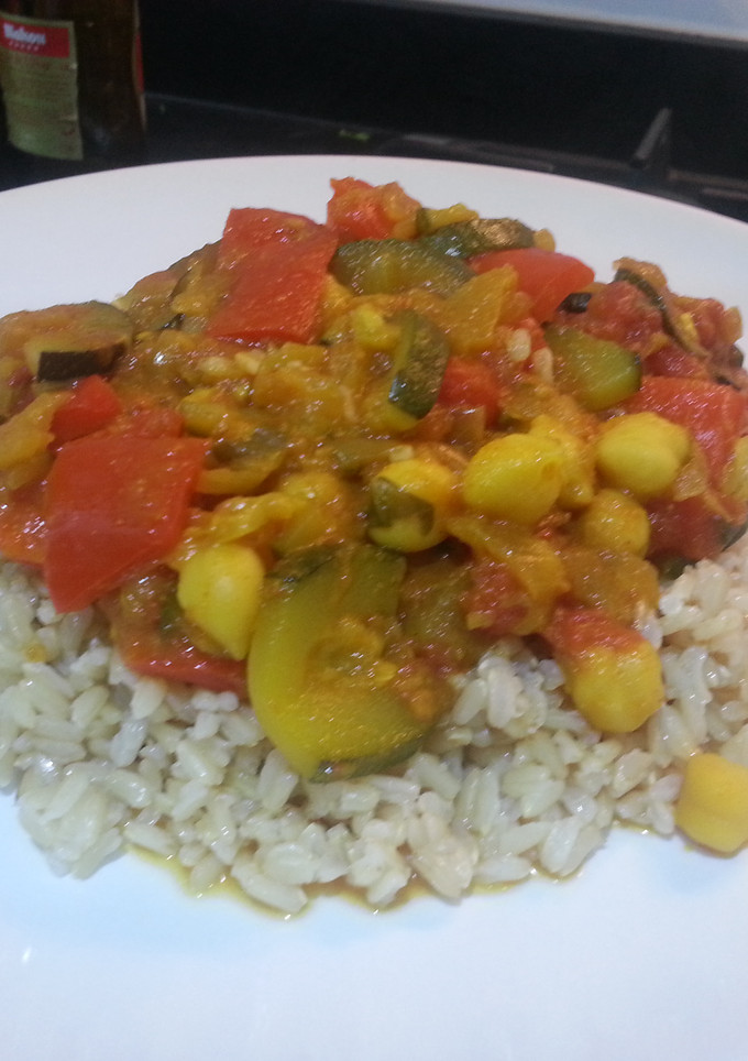 Una foto de Curry vegano