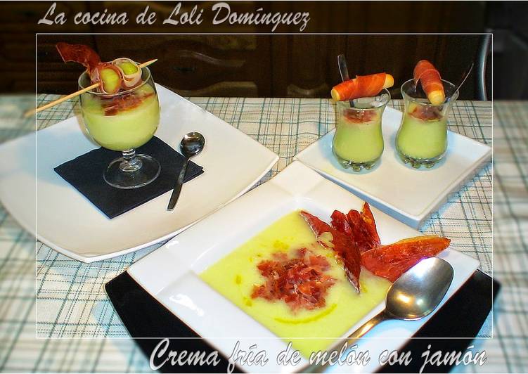 Crema fría de melón con jamón